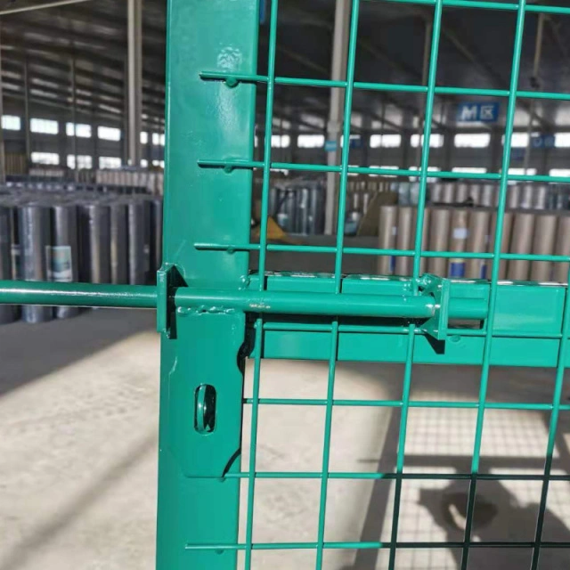 ANJIA Group - green coated welded wire mesh garden gate leaf with bolt
